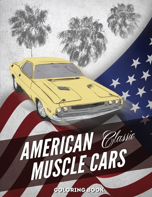 Front cover_American Muscle Cars Coloring Book