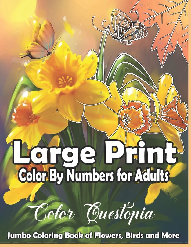 Front cover_Large Print Color By Numbers for Adults