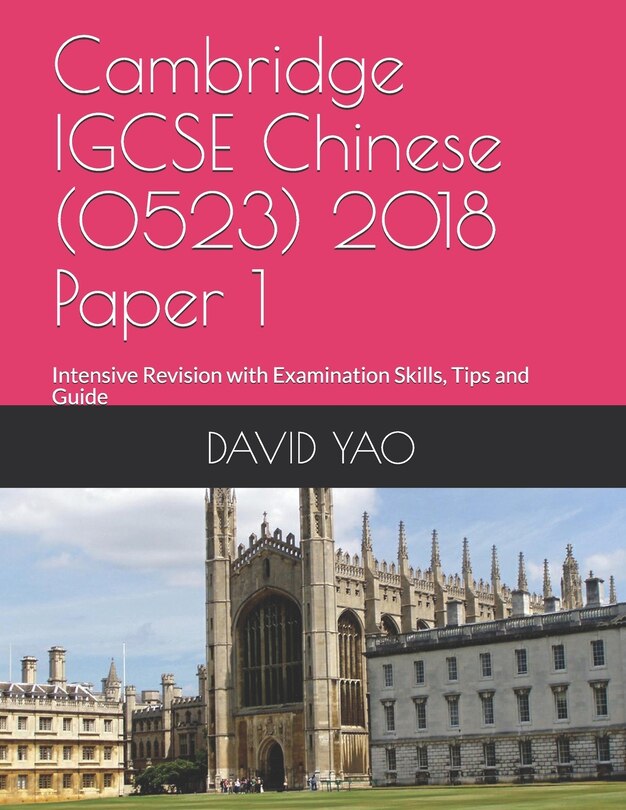 Front cover_Cambridge IGCSE Chinese (0523) 2018 Paper 1