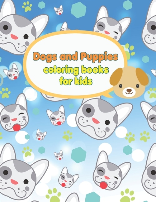 Front cover_Dogs and Puppies coloring books for kids
