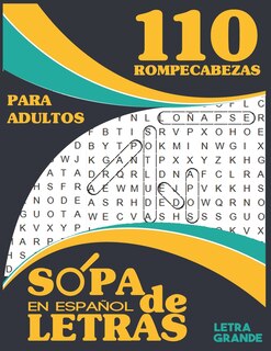 Couverture_110 Sopa de Letras En Español, Letra Grande Para Adultos
