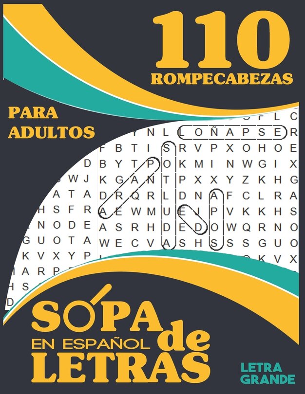 Couverture_110 Sopa de Letras En Español, Letra Grande Para Adultos