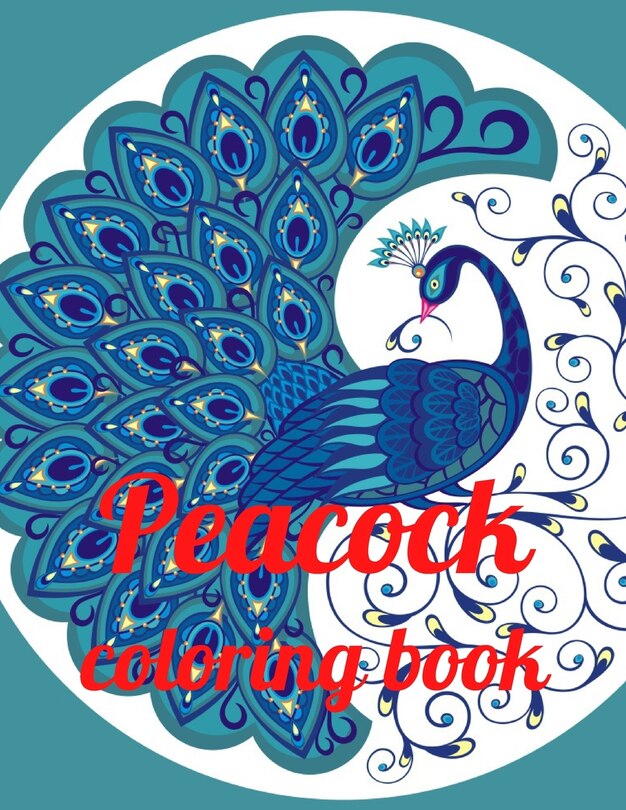 Front cover_Peacock coloring book