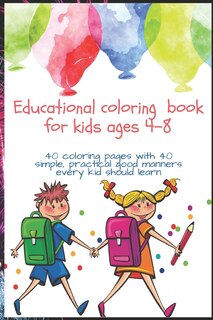 Front cover_Educational coloring book for kids ages 4-8