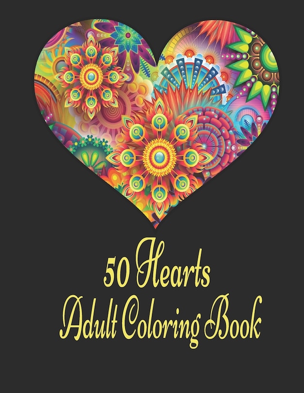 Front cover_50 Hearts Adult Coloring Book