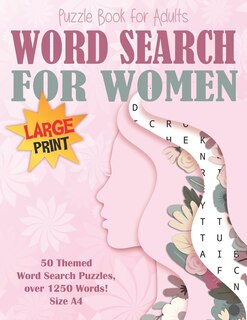 Front cover_Word Search Puzzle Book for Women Large Print Size A4