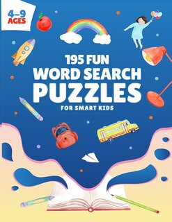 Front cover_195 Fun Word Search Puzzles for Smart Kids