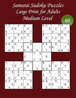 Front cover_Samurai Sudoku Puzzles - Large Print for Adults - Medium Level - N°60