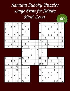 Front cover_Samurai Sudoku Puzzles - Large Print for Adults - Hard Level - N°60