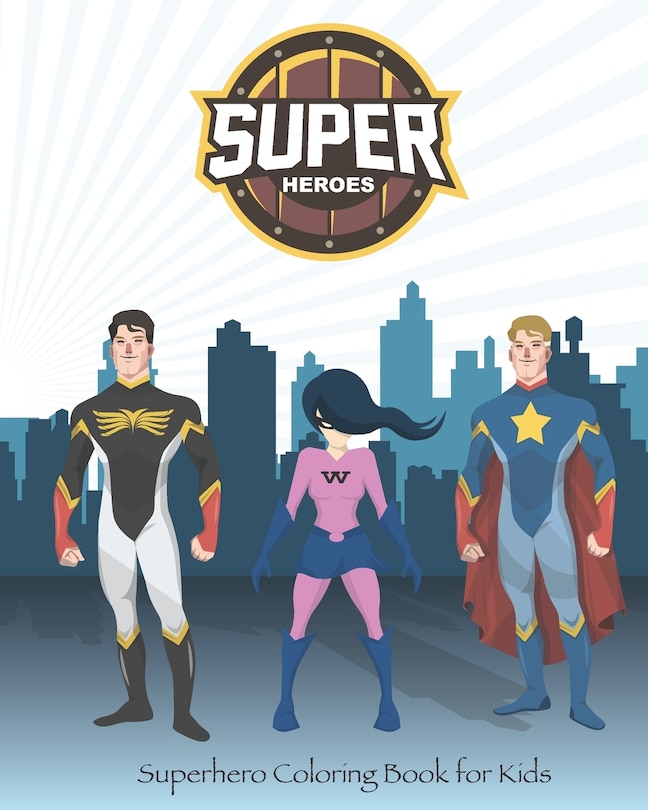Front cover_Superhero Coloring Book for Kids