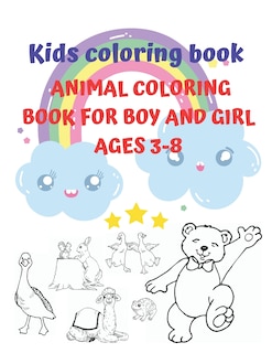 Front cover_Kids coloring book animal coloring book for boy and girl ages 3-8