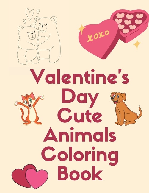 Front cover_Valentine's Day Cute Animals Coloring Book