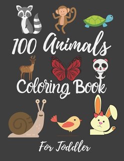 Couverture_100 Animals Coloring Book For Toddler