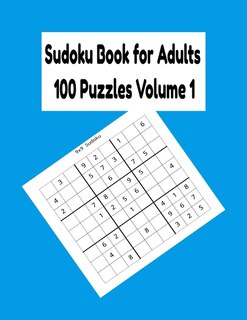 Front cover_Sudoku Book for Adults 100 Puzzles Volume 1