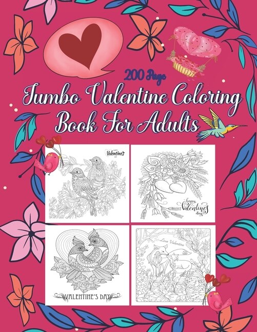 Front cover_Jumbo Valentine Coloring Book For Adults