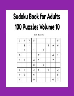 Front cover_Sudoku Book for Adults 100 Puzzles Volume 10