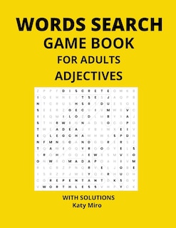 Front cover_Words Search Game Book For Adults - Adjectives