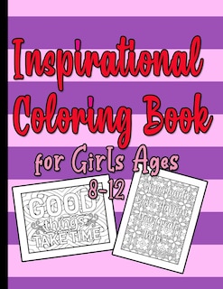 Couverture_Inspirational Coloring Book for Girls Ages 8-12