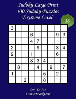 Front cover_Sudoku Large Print for Adults - Extreme Level - N°36