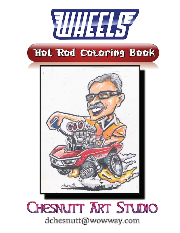 Front cover_Wheels Hot Rod Coloring Book