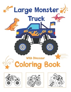 Front cover_Large Monster Truck With Dinosaur Coloring Book