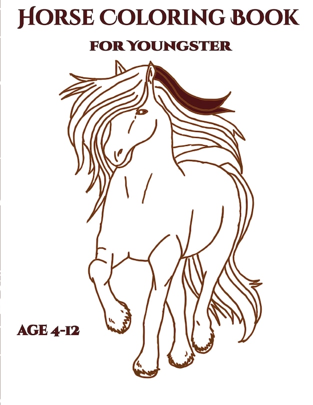 Front cover_Horse Coloring Book for Youngsters