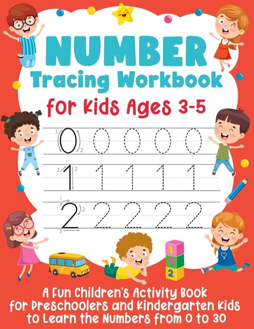Front cover_Number Tracing Workbook for Kids Ages 3-5