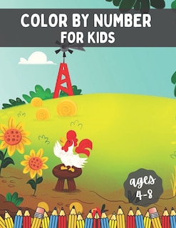 Front cover_Color By Number for Kids Ages 4-8