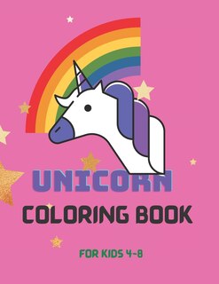 Front cover_Unicorn Coloring books for kids 4-8