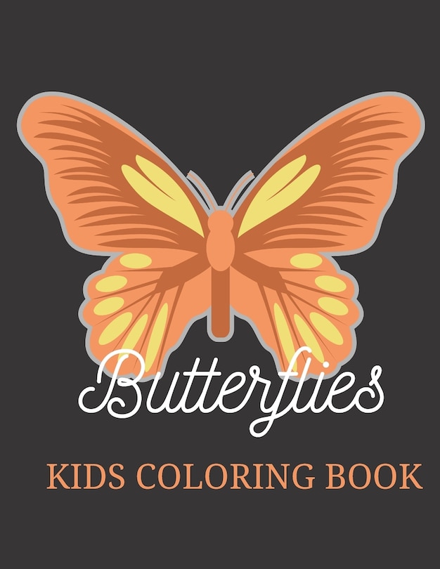 Front cover_Butterflies Kids Coloring Book