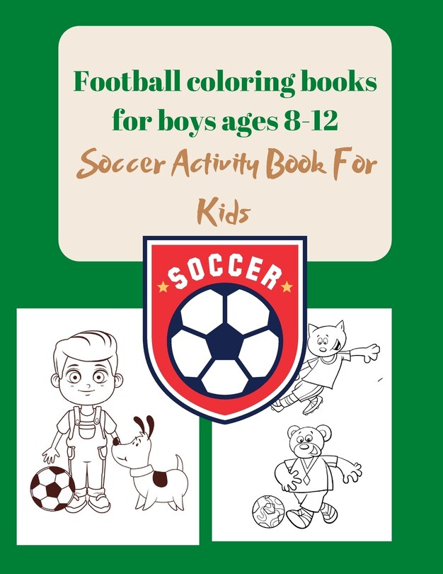 Front cover_Football coloring books for boys ages 8-12
