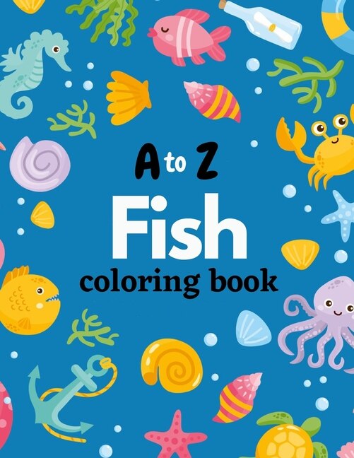 Front cover_A to Z Fish Coloring Book