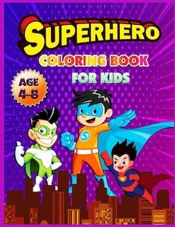 Couverture_Superhero Coloring Book for kids age 4-8