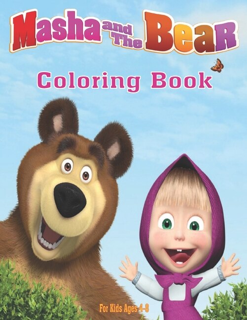 Couverture_Masha And The Bear Coloring Book For Kids