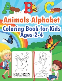 Front cover_ABC Animals Alphabet Coloring Book for Kids Ages 2-4
