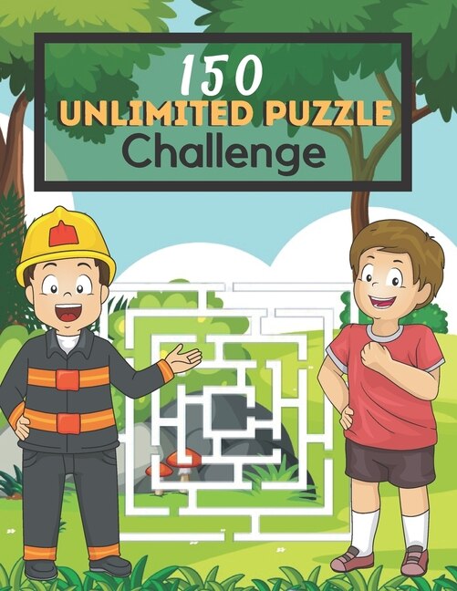 150 unlimited Puzzle Challenge: Mazes Puzzles book for kids: Puzzles and Problem-Solving. father gift for kids in birthday.