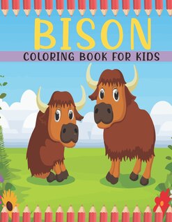 Front cover_Bison Coloring Book For Kids
