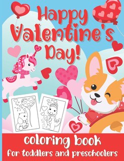 Front cover_Happy Valentine's Day! Coloring Book for Toddlers and Preschoolers