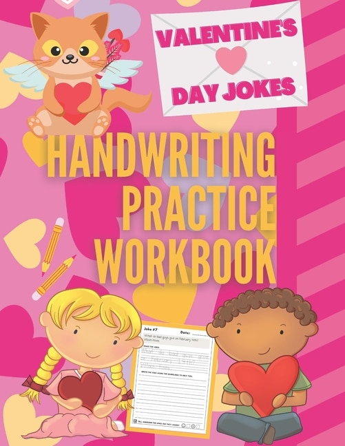 Front cover_Valentine's Day Jokes Handwriting Practice Workbook