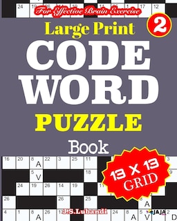Front cover_Large Print CODEWORD PUZZLE Book; Vol. 2