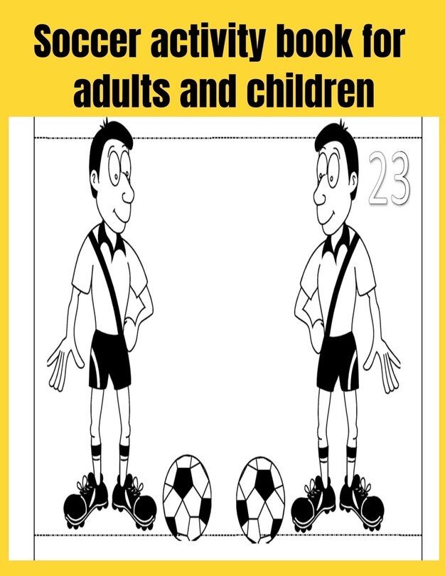 Front cover_Soccer activity book for adults and children