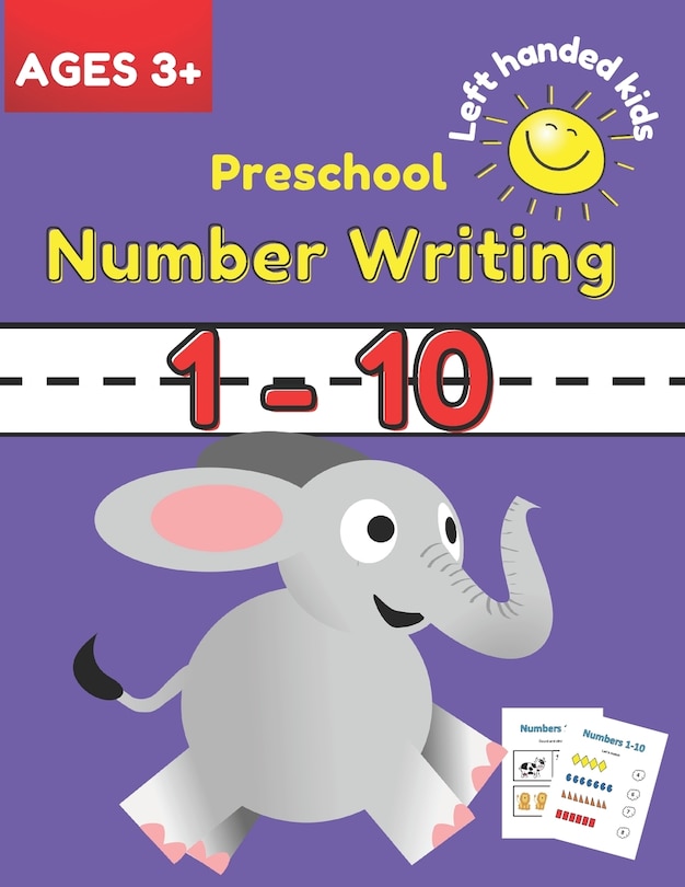 Couverture_Preschool Number Writing 1 - 10 Left handed kids Ages 3+