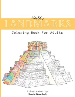 Front cover_World's Landmarks Coloring Book For Adults
