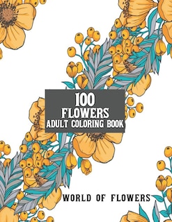 Front cover_100 Flowers Adult Coloring Book
