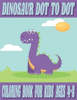 Front cover_Dinosaur Dot to Dot Coloring Book for Kids Ages 4-8