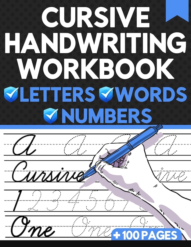 Couverture_Cursive Handwriting Workbook Letters Words Numbers