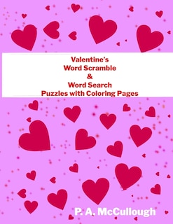 Front cover_Valentine Word Search and Word Scramble Puzzles with Coloring Pages