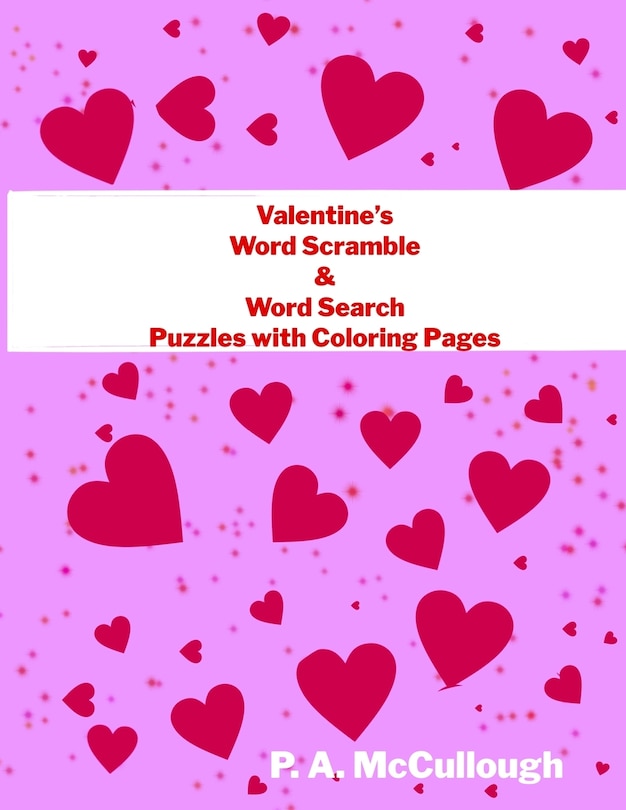 Front cover_Valentine Word Search and Word Scramble Puzzles with Coloring Pages