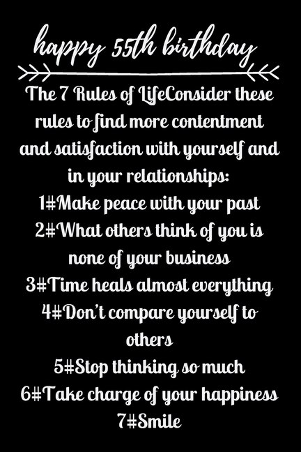 Couverture_happy55th birthday The 7 Rules of Life