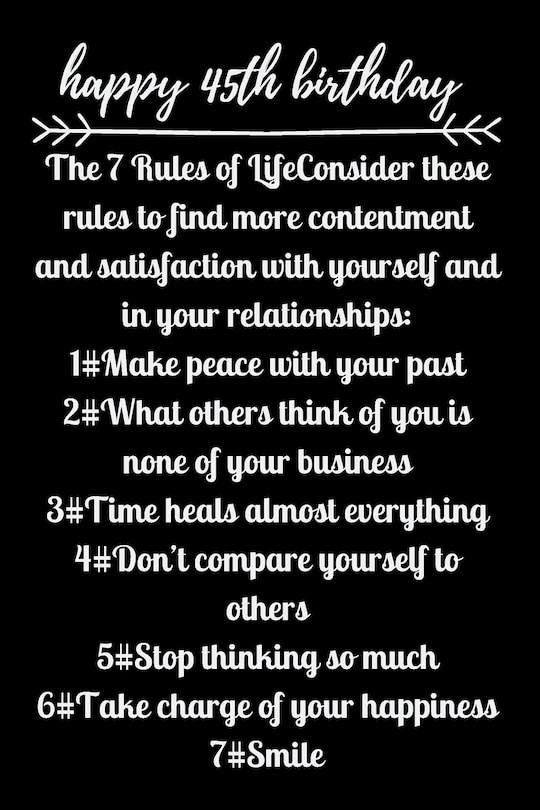 Couverture_happy45th birthday The 7 Rules of Life